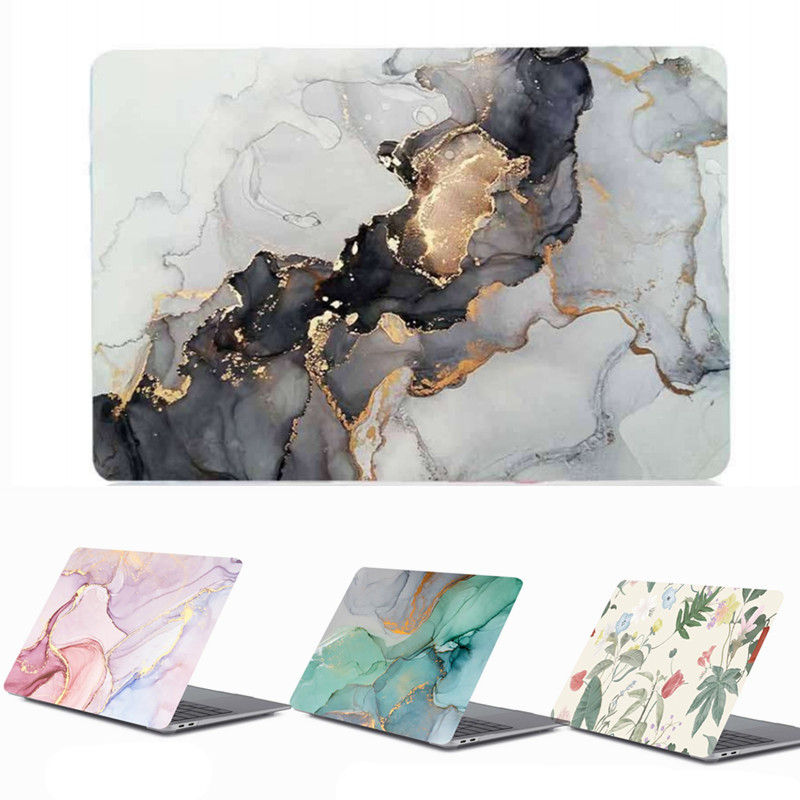 Apple Accessories Laptop - Marble Flowers Laptop Case for Macbook