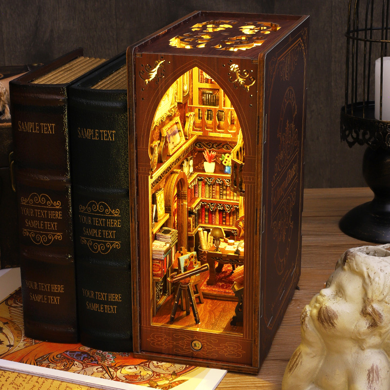 Laptop Accessories Light - DIY Book Nook Insert Kits Wooden