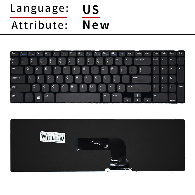 New US Russian Keyboard  For D - Laptop Accessories Dell review and price