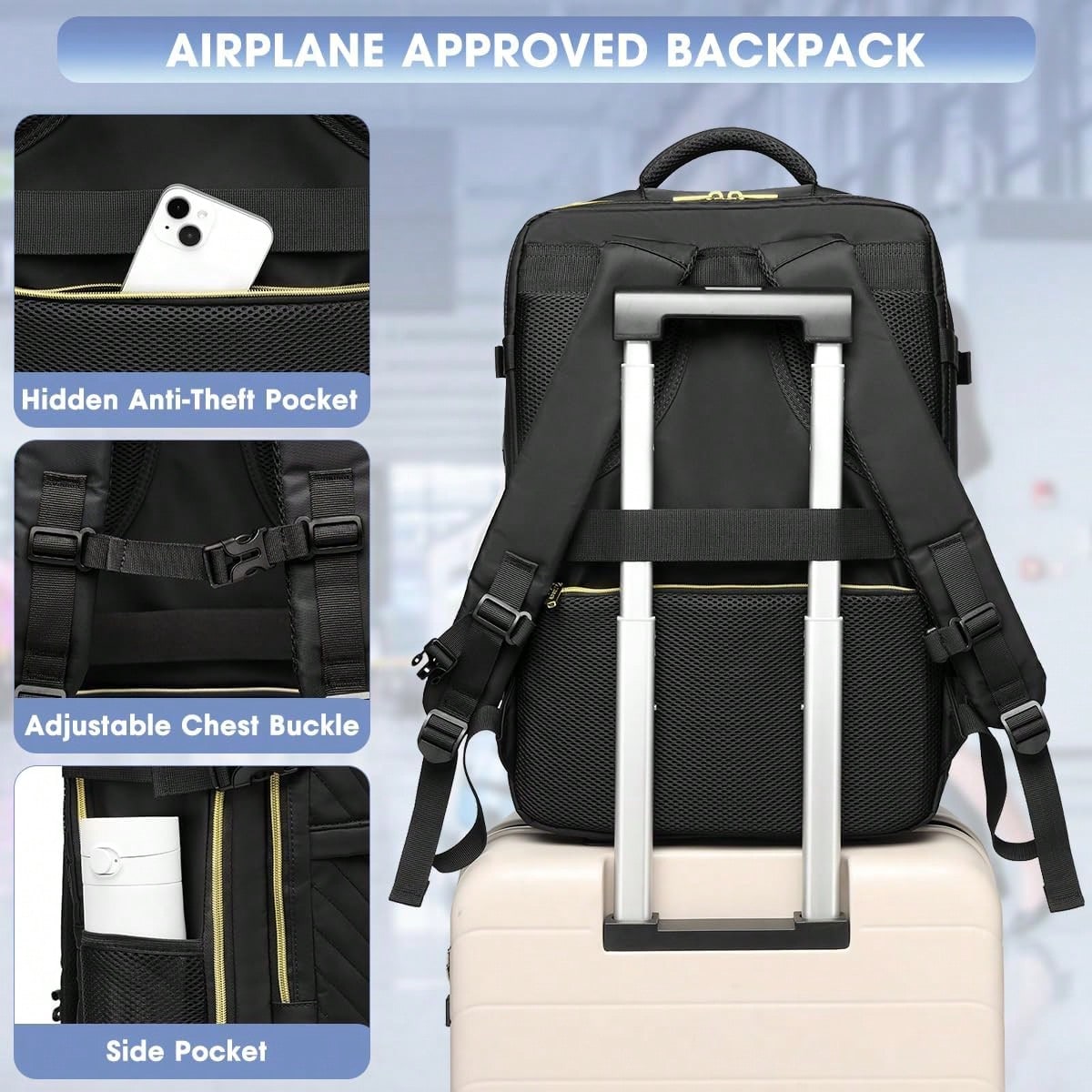Large Carry On Travel Backpack - Laptop Backpack Anti Theft review and price