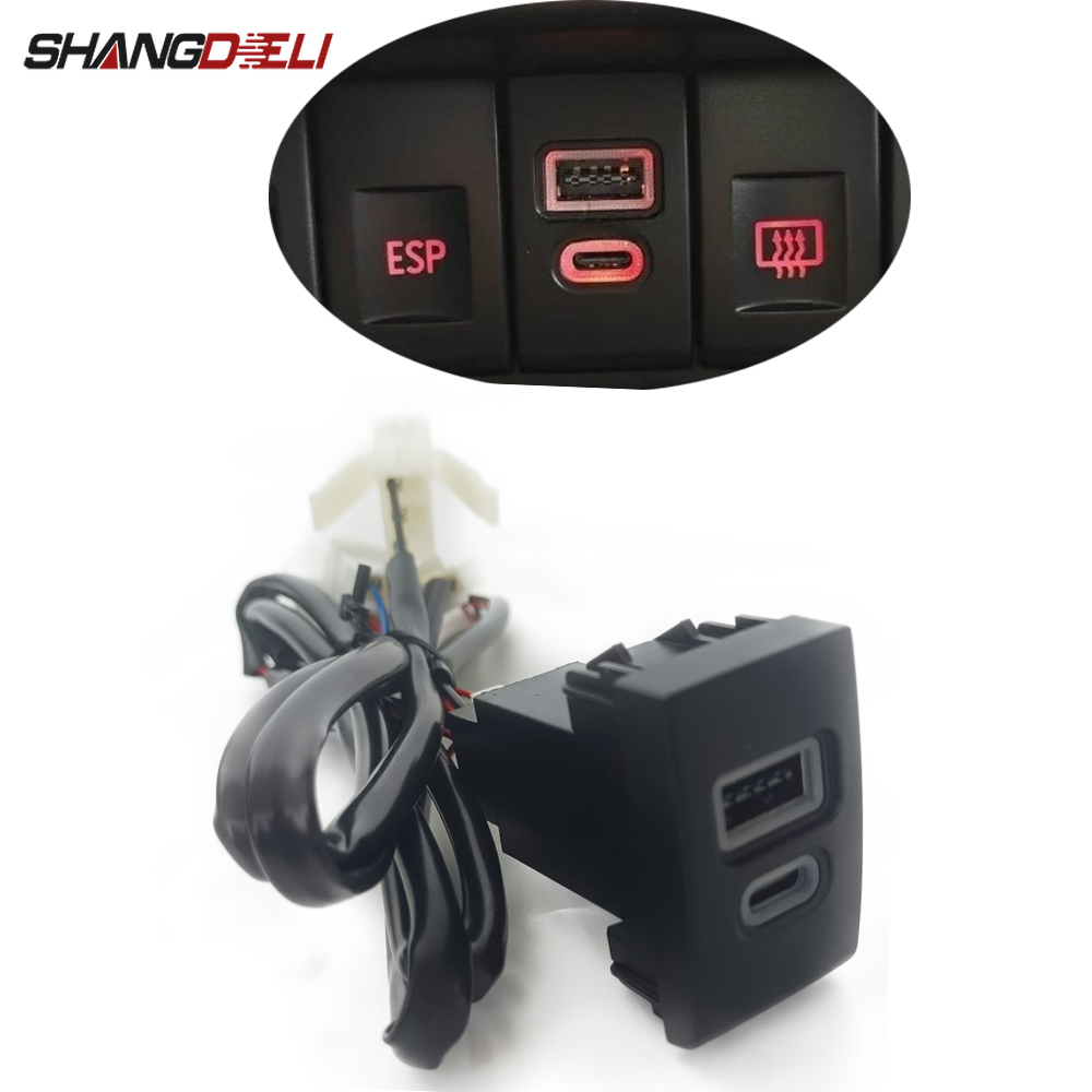 1PC Car Charger Socket QC3.0 D - Usb C Power Adapter review and price