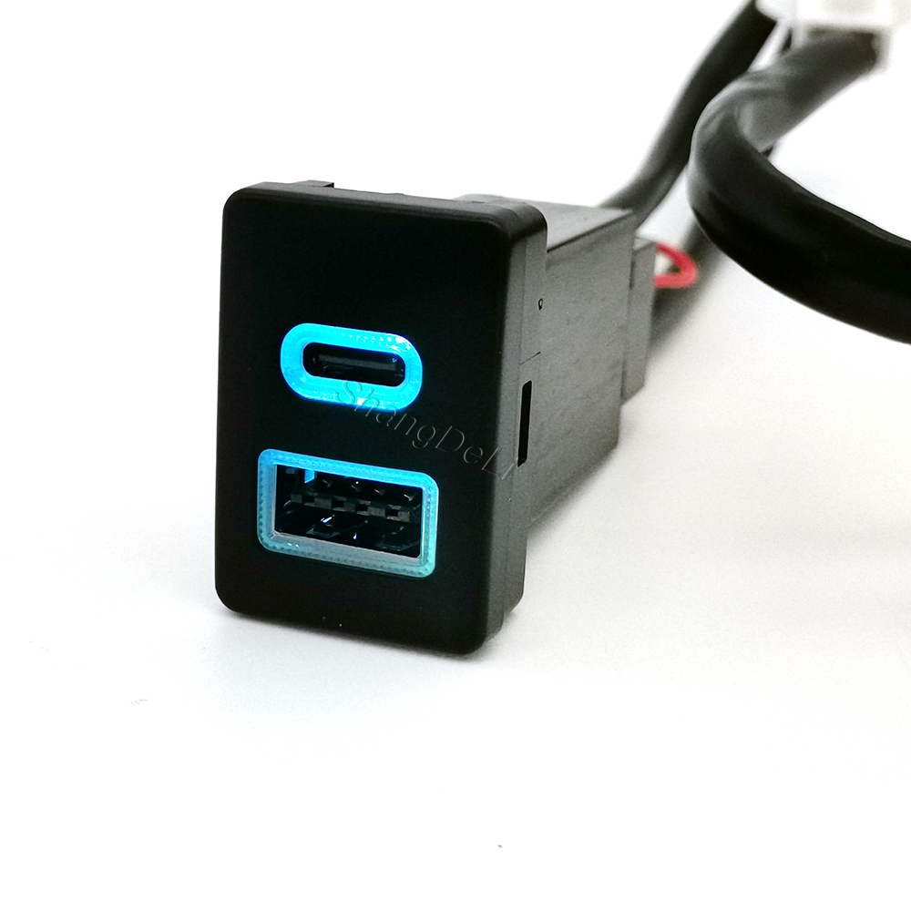 Car Blue LED Light Dual Charge - Usb C Power Adapter review and price