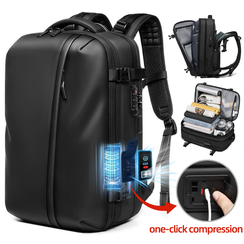 Men Travel Backpack One Click  - Laptop Backpack Anti Theft review and price