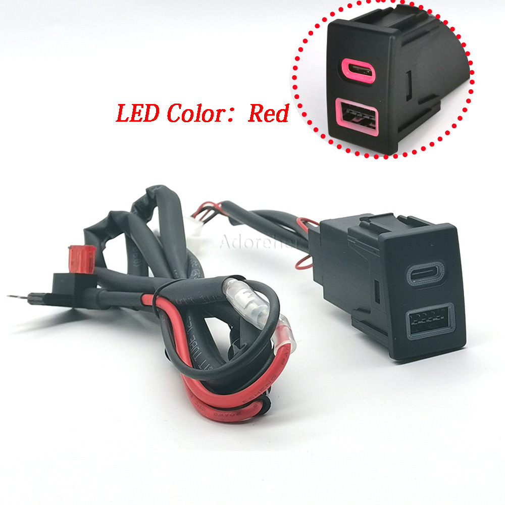 1PC Red LED Car Fast Charger S - Usb C Power Adapter review and price
