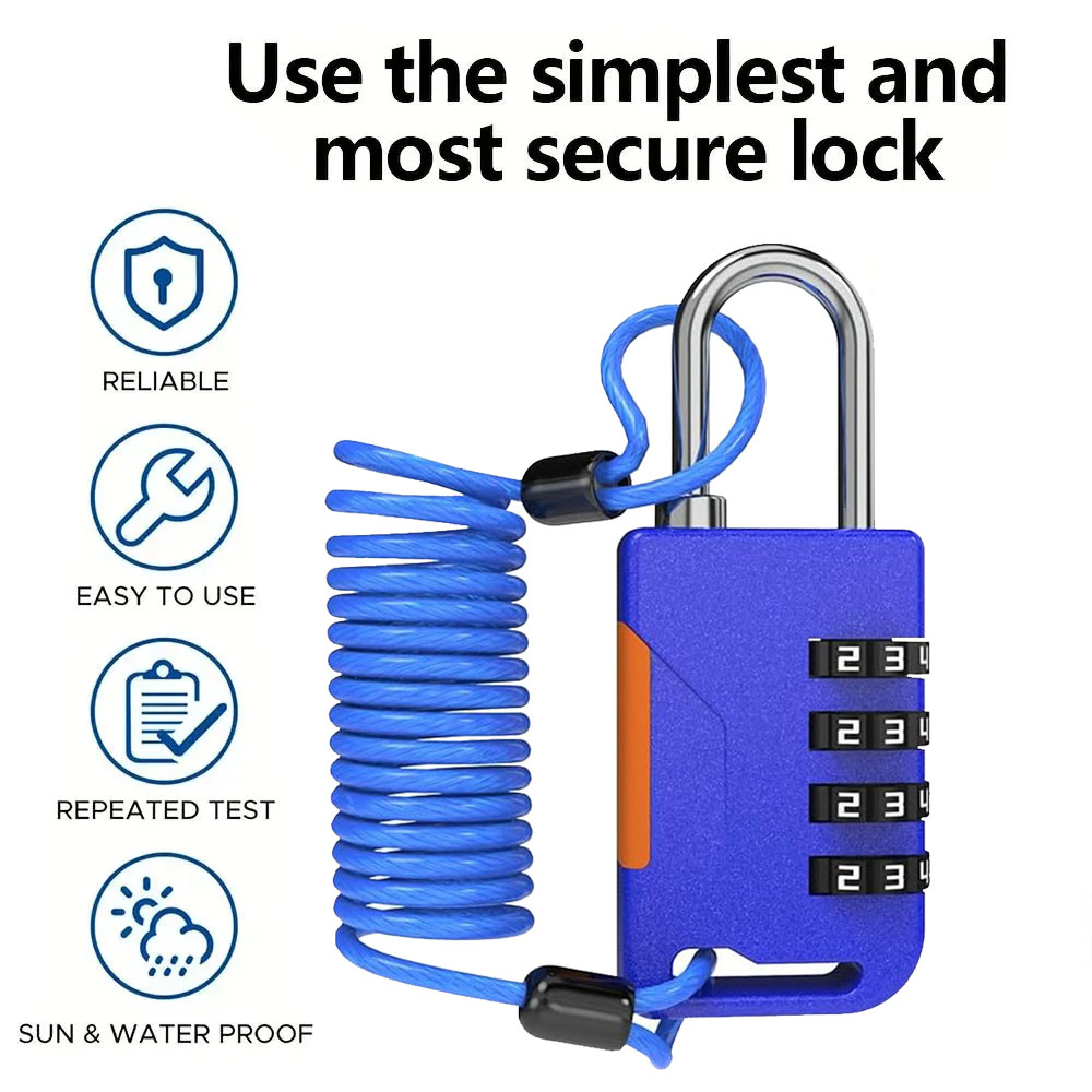 4 Digit Combination Padlock wi - Laptop Backpack Anti Theft review and price