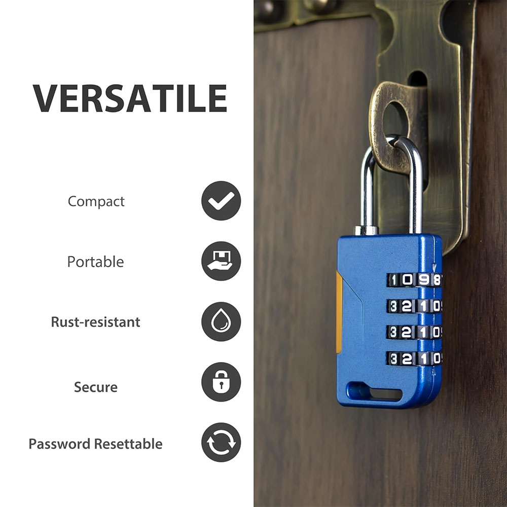 4 Digit Combination Padlock wi - Laptop Backpack Anti Theft review and price