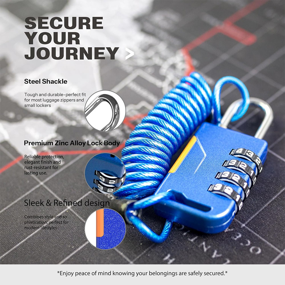 4 Digit Combination Padlock wi - Laptop Backpack Anti Theft review and price