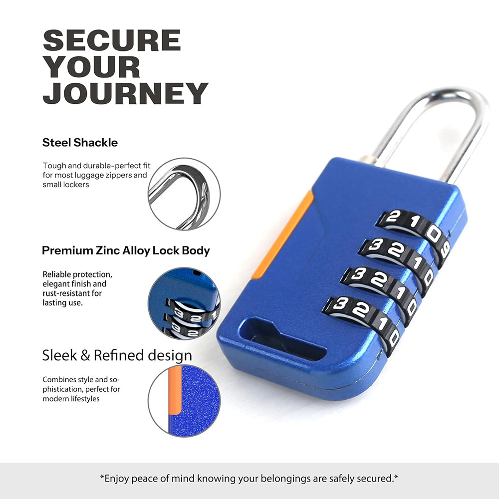 4 Digit Combination Padlock wi - Laptop Backpack Anti Theft review and price